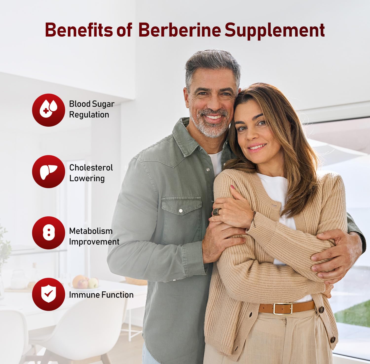 HiWell Berberine with Ceylon Cinnamon | Support Blood Sugar, Cholesterol Health & Immune* | Gluten-Free, Non-GMO & Vegan Berberine Supplement | 60 Capsules - Medaid International
