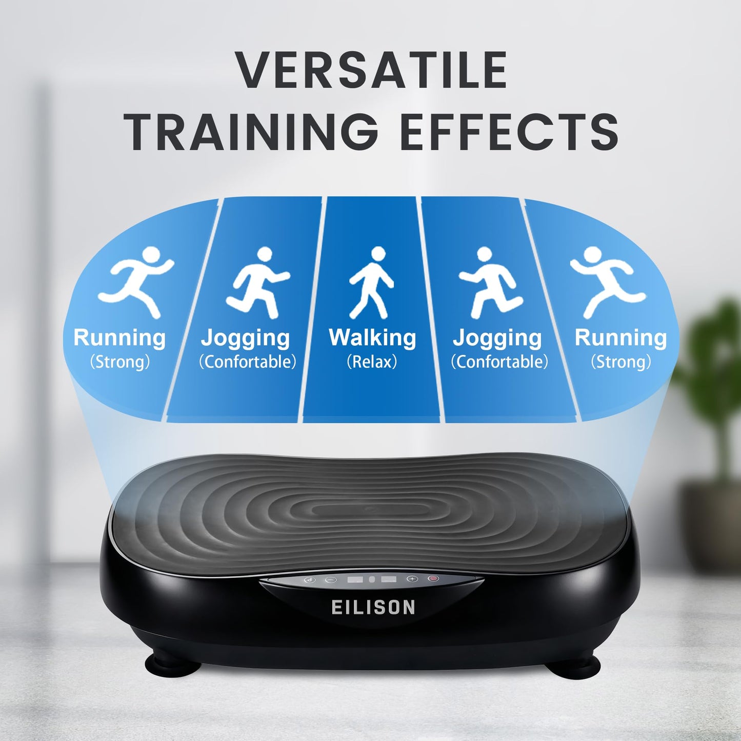 EILISON Glory Vibration Plate Exercise Machine - Lymphatic Drainage Whole Body Workout Vibration Platform 99 Adjustable Speeds Power Shaping Vibrating Plate, Weight Loss, 350 lbs (Glory Black)
