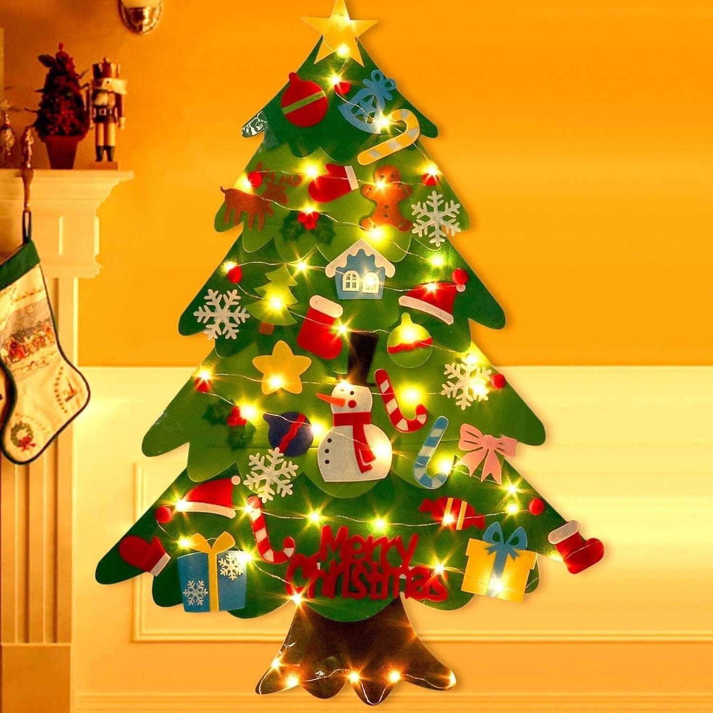 Kids DIY Felt Christmas Tree | Let Them Decorate Their Own Tree!