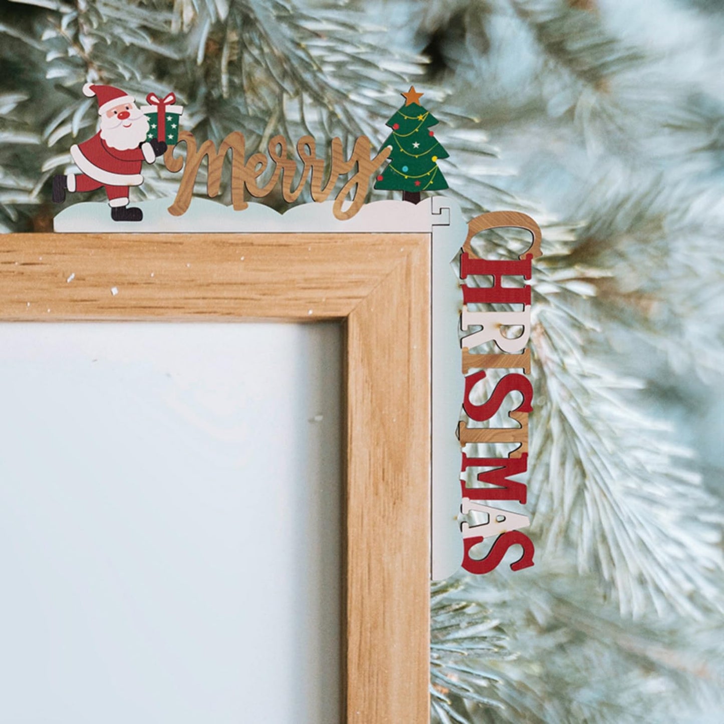 Christmas Doorway Decor with Santa Figurine, Festive Hanging Ornament for Home Entry, Ideal Seasonal Decoration - Medaid International