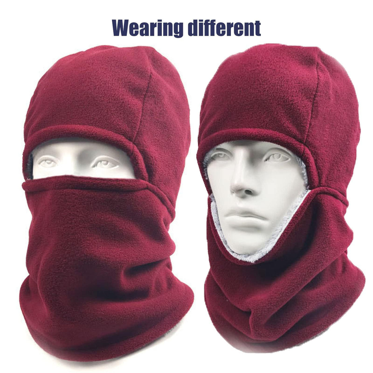 TERRIFI 2-in-1 Winter Hat and Scarf Set - 2Pcs Unisex Thick Knit Beanie with Fleece Lined Facemask & Neck Warmer, Cozy Thermal Protection, Warm Facemask Cap for Outdoor skiing, Cycling, and Hiking