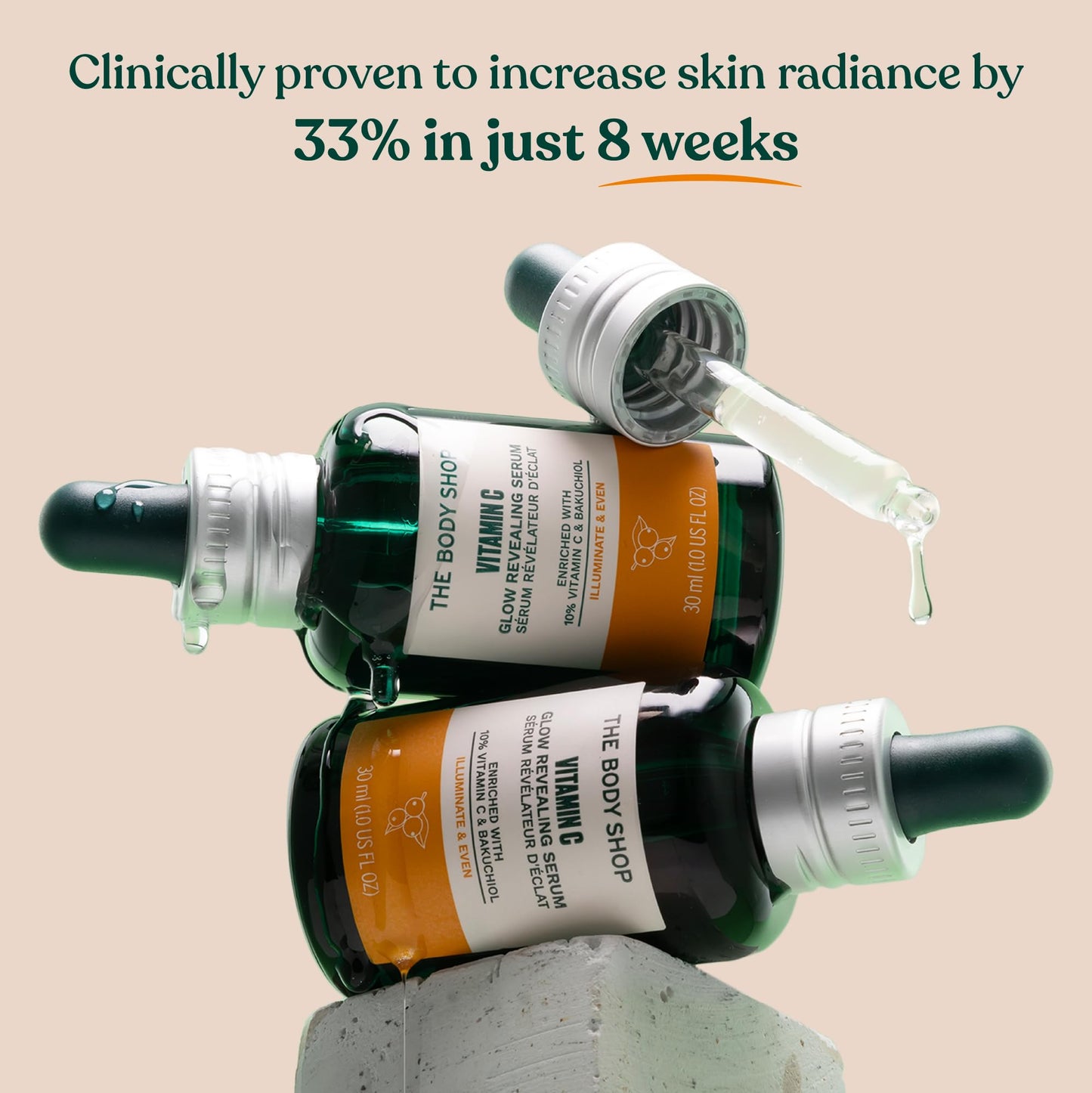 The Body Shop Vitamin C Glow Revealing Serum – For Dull & Tired Skin – Vegan – 30ml - Medaid International