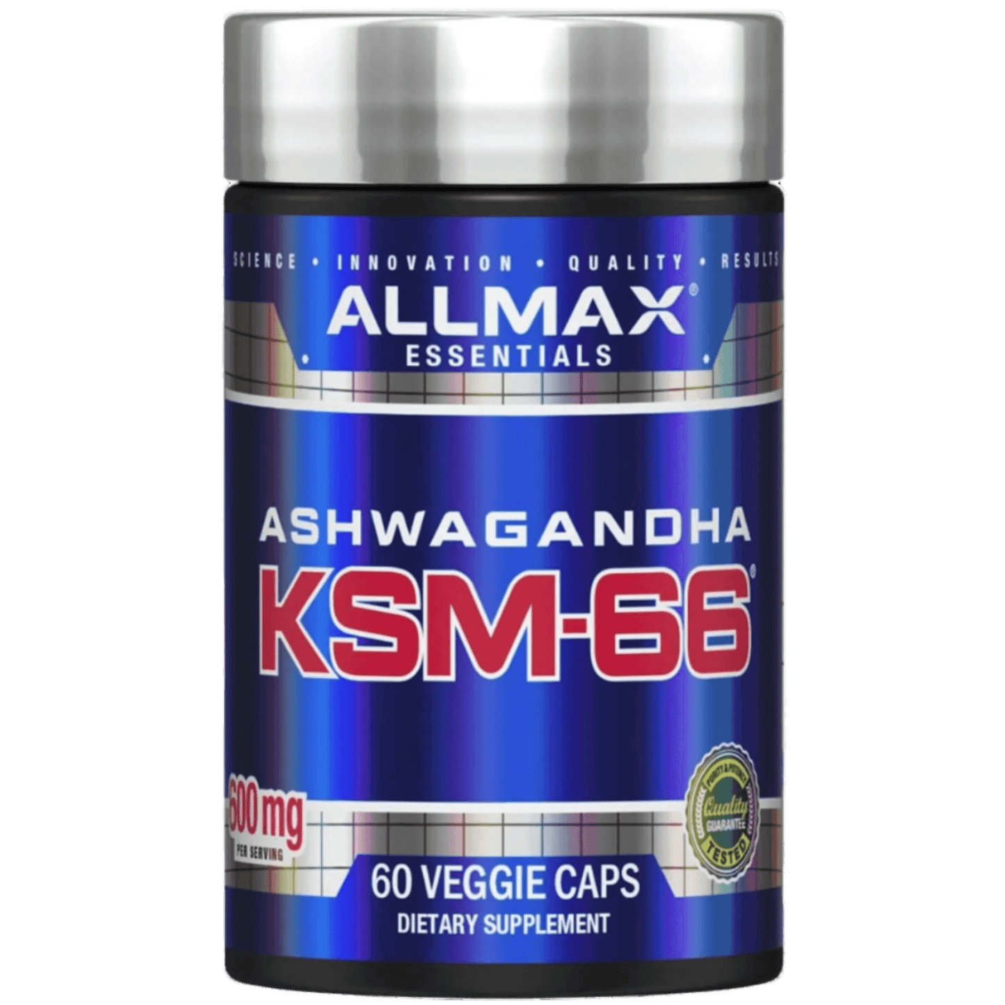 ALLMAX ESSENTIALS -Ashwagandha KSM-66 Ashwagandha - Veggie Caps - 60 count