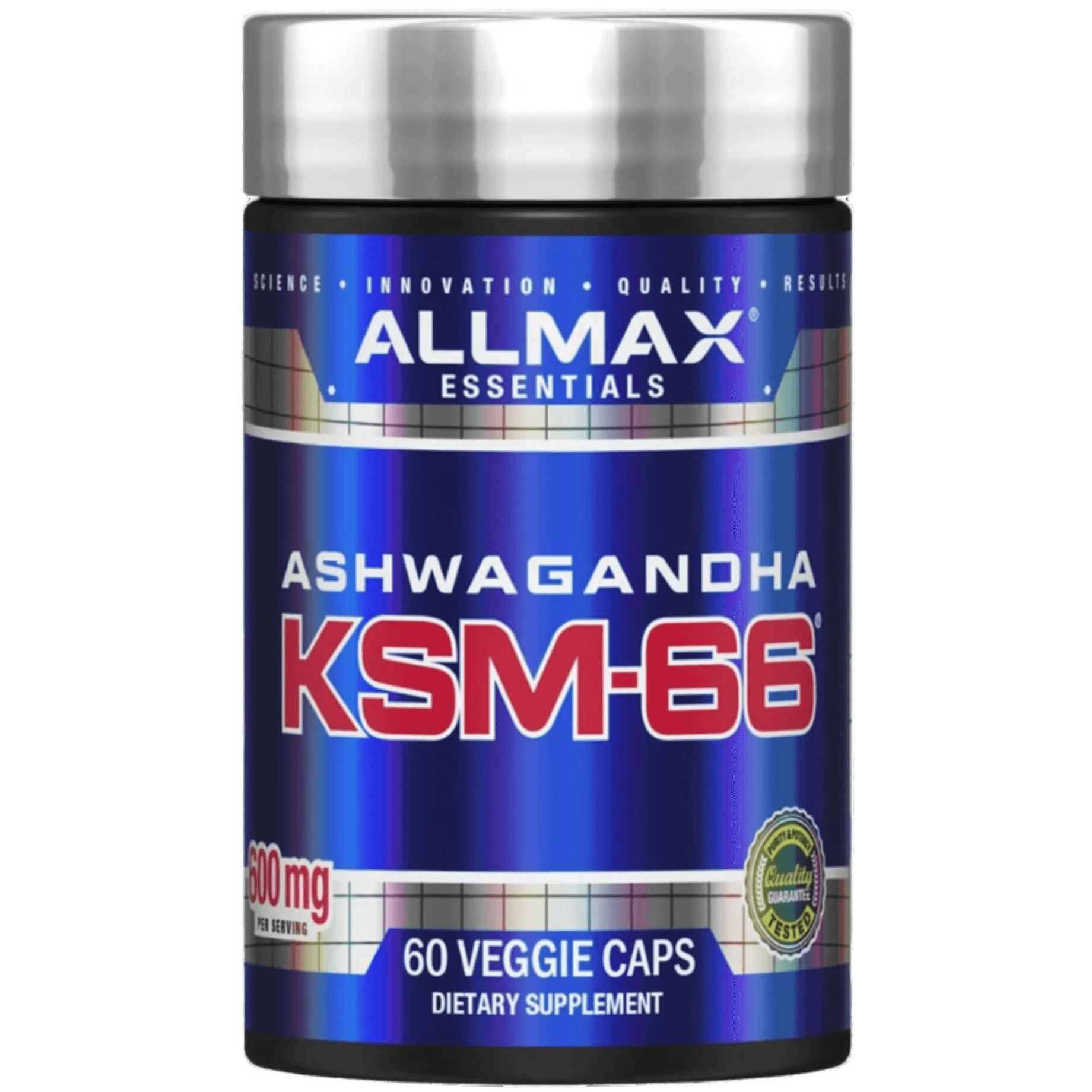 ALLMAX ESSENTIALS -Ashwagandha KSM-66 Ashwagandha - Veggie Caps - 60 count