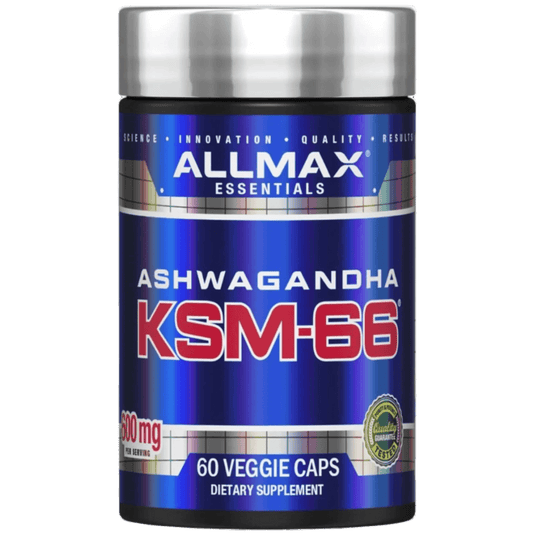 ALLMAX ESSENTIALS -Ashwagandha KSM-66 Ashwagandha - Veggie Caps - 60 count
