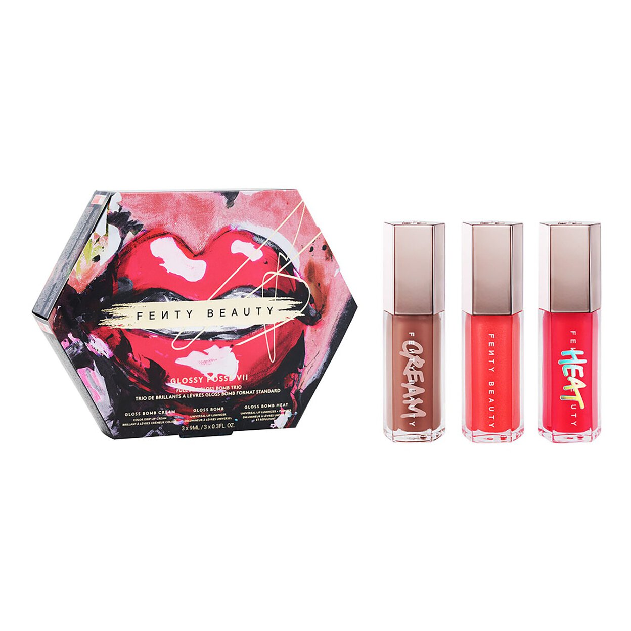 Fenty Beauty Glossy Posse Volume Bomb Trio