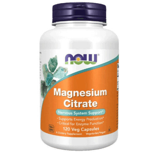 Now Magnesium Citrate Muscle Health & Constipation Relief 120 Vegetable Capsules