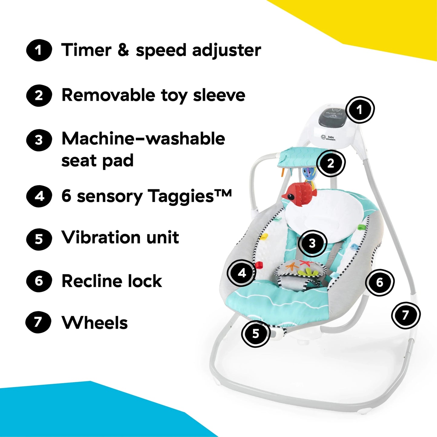 Kids2 - Be Oe Simple Comfort Swing - Ocean