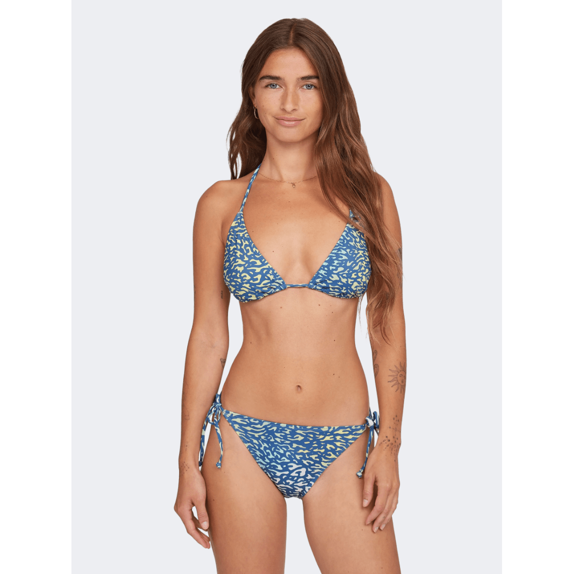 Oneill Essentials Capri Bondey Women Beach Bikini Set Yellow/Blue - Medaid International
