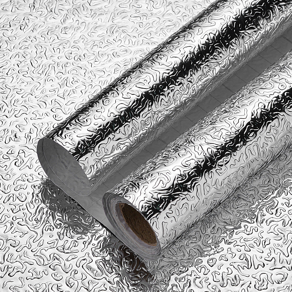 Waterproof Peel and Stick Oil-Proof Self Adhesive Aluminum Foil 60x500cm