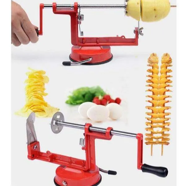 Spiral Potato Slicer - Stainless Steel Potato Cutting Machine - Medaid International
