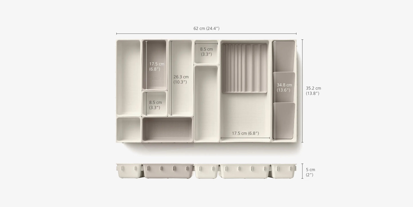 Joseph Joseph Viva 12-piece Makeup Drawer Organiser Set