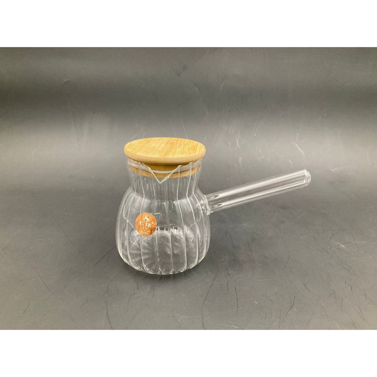 Borosilicate Glass Coffee Pot with wooden cover 400 ml