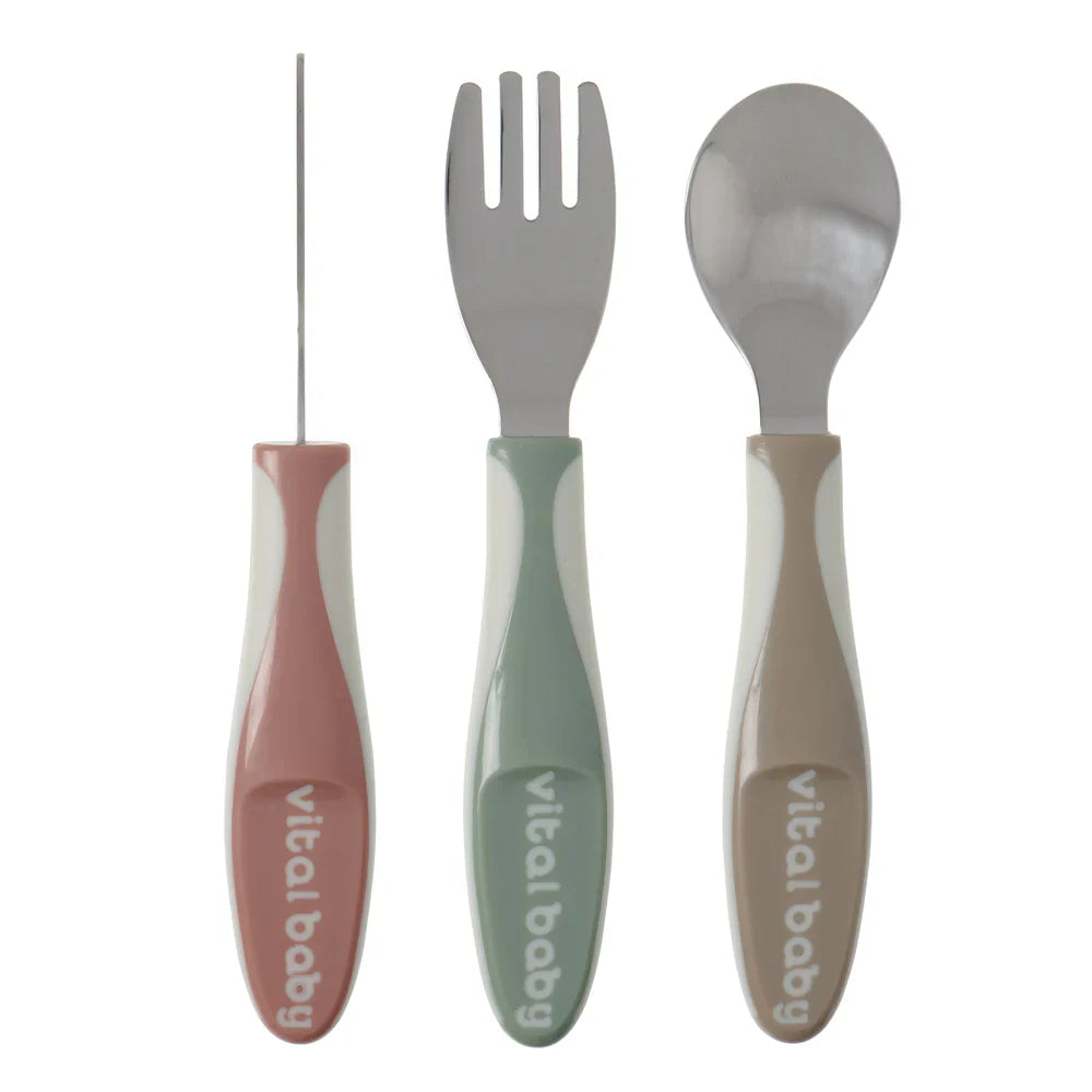 Vital Baby Nourish big kid cutlery 3pk - natural