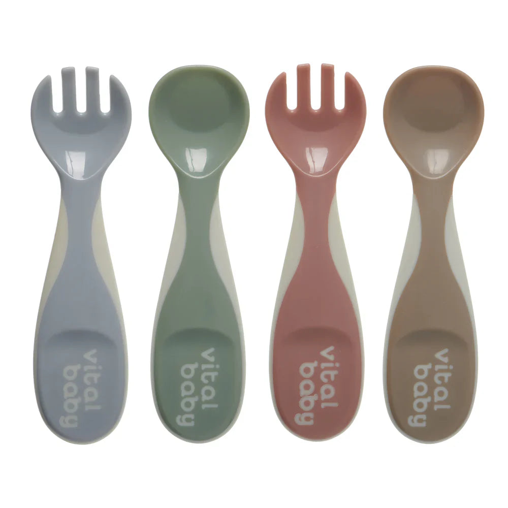 Vital Baby Nourish chunky cutlery 4pk-natural
