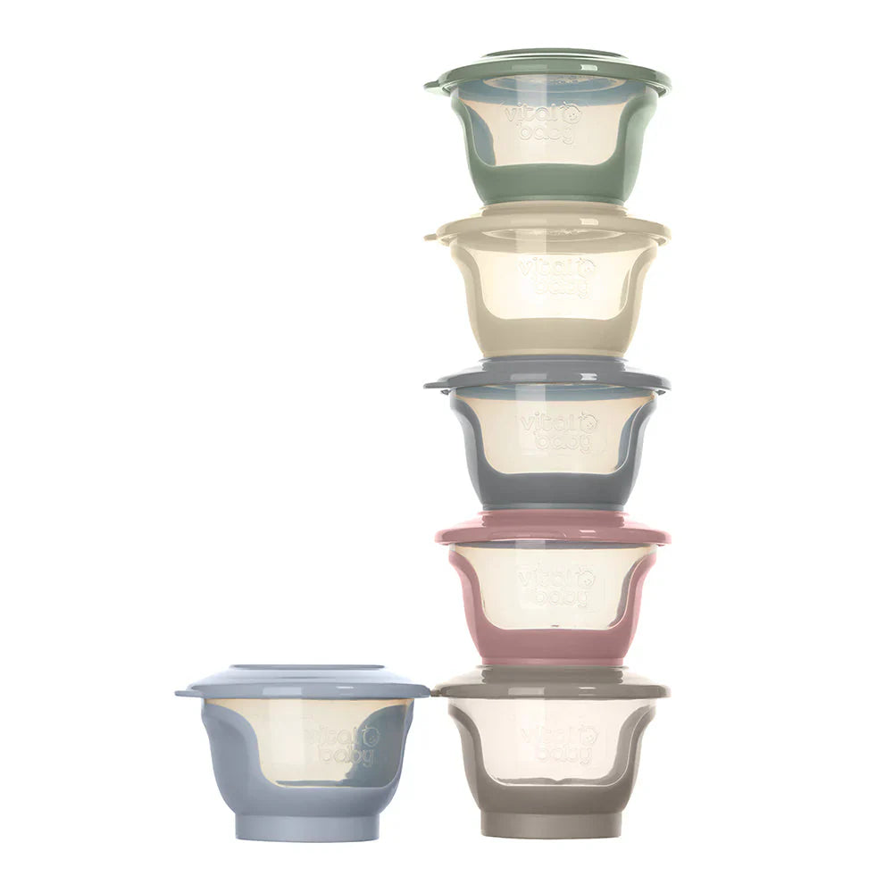 Vital Baby Nourish store & wean™ pots 60ml 6pk - natural