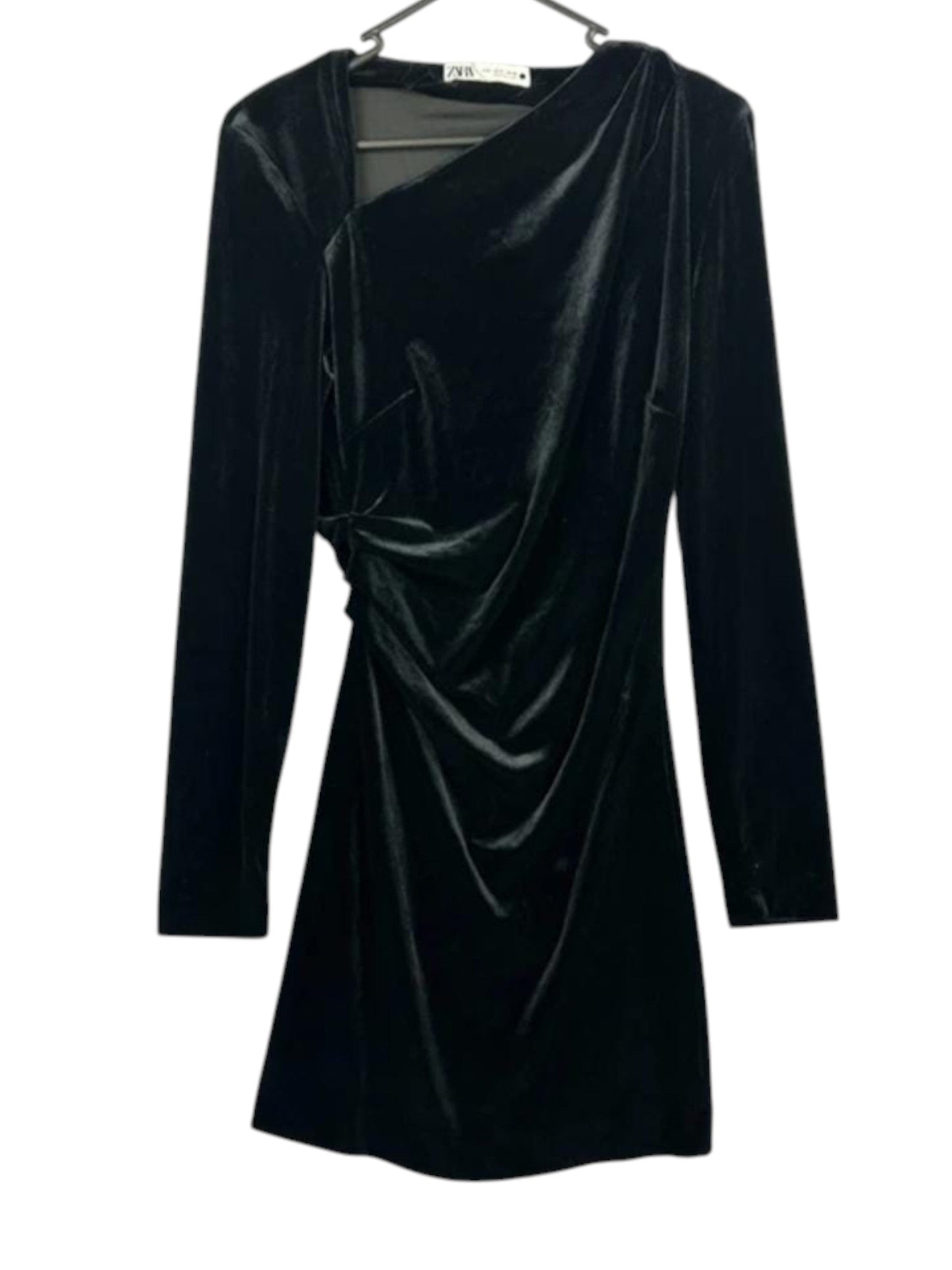 Women's Plain Velvet Dress,Black