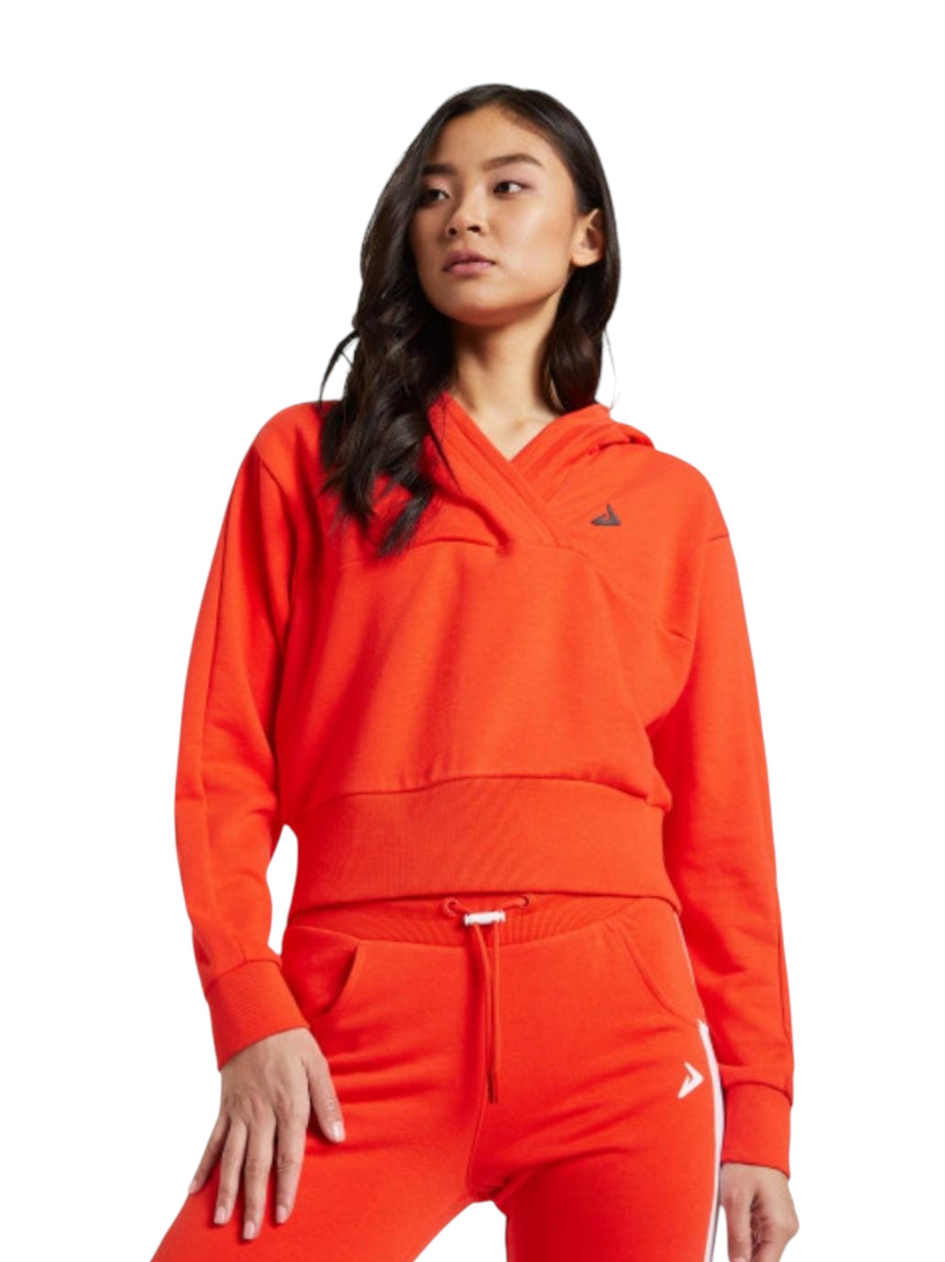 Women's Plain Solid Hoodie,Orange
