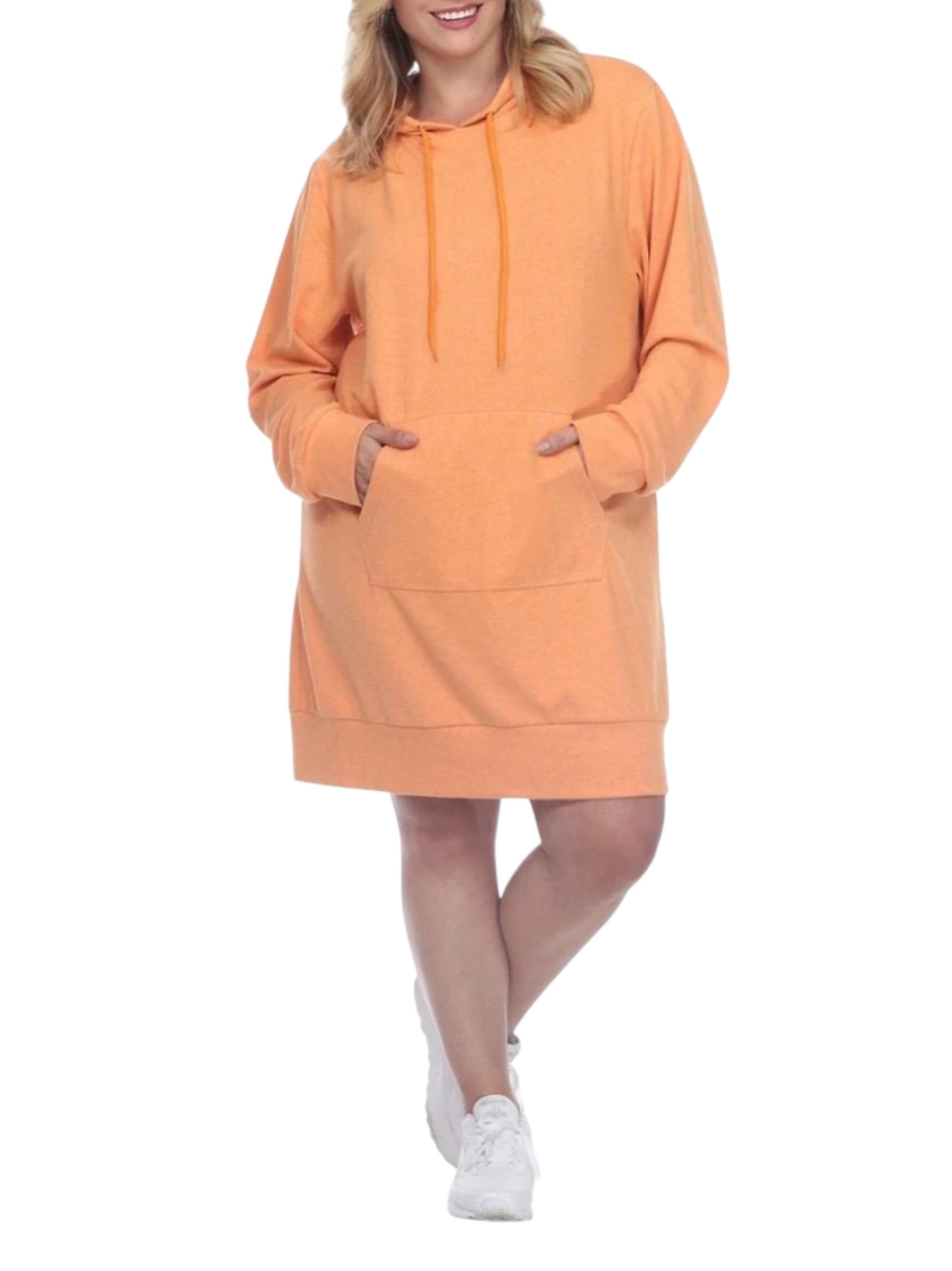 Women's Plain Solid Dress,Light Orange