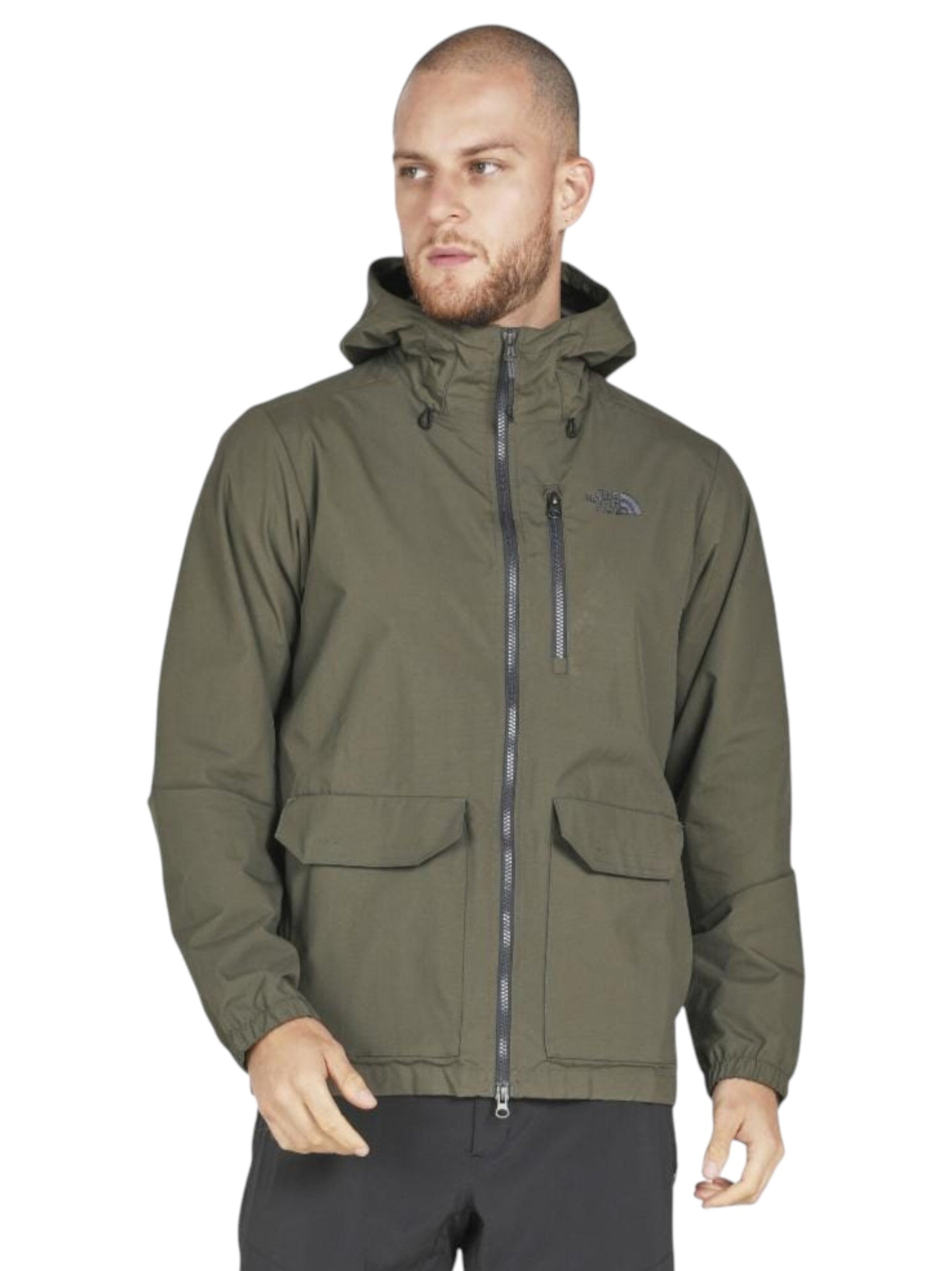 Men's Plain Solid Jacket,Olive