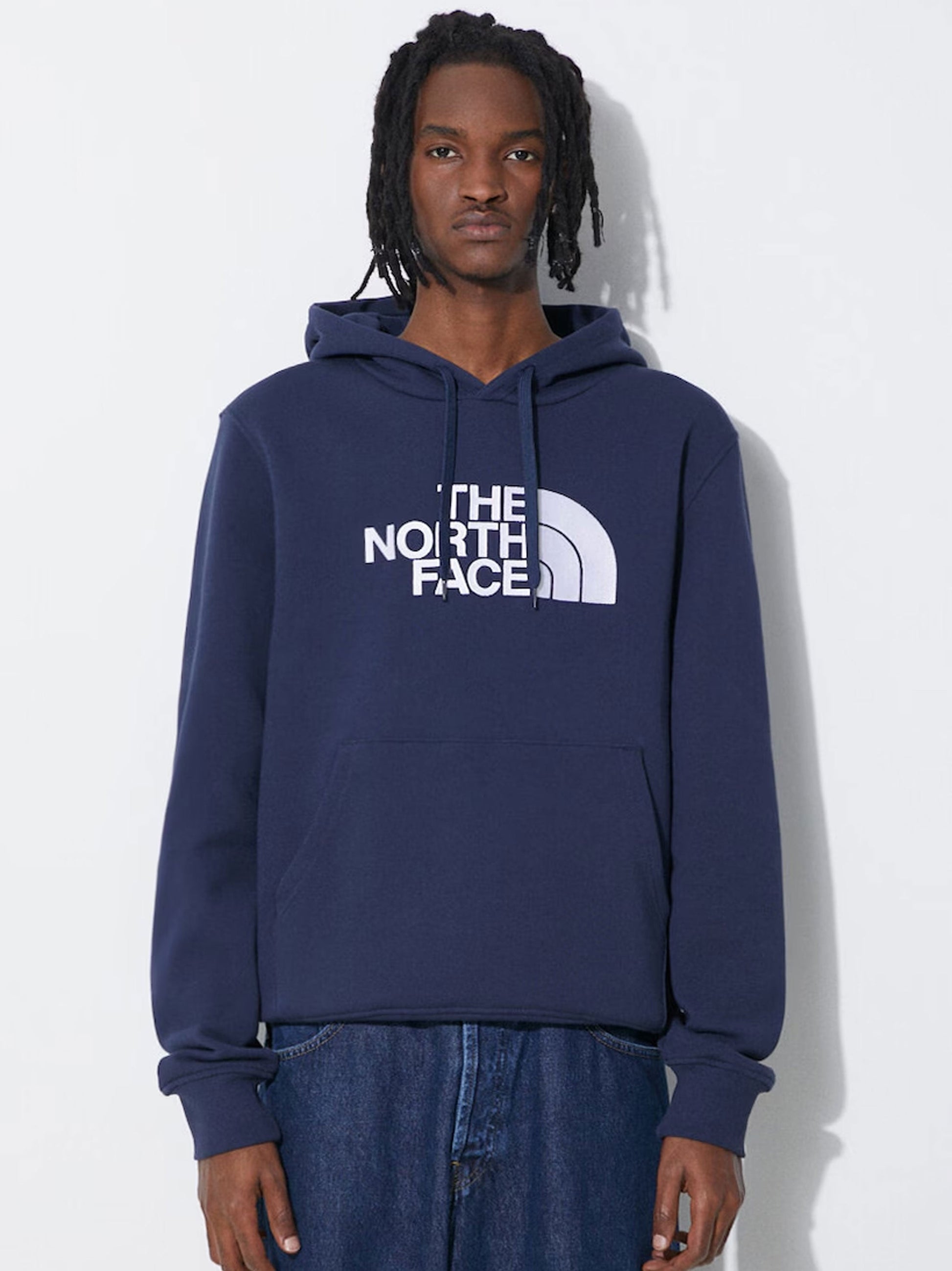 Men's Brand Logo Printed Hoodie,Navy