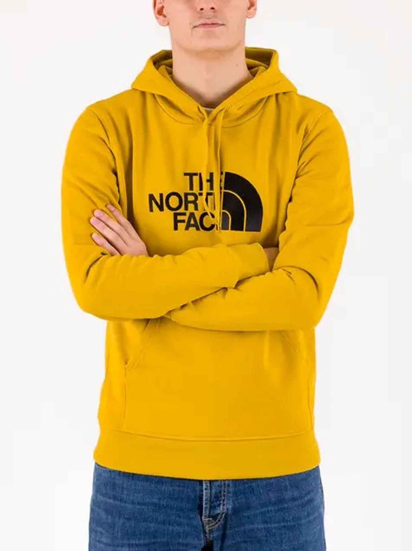 Men's Brand Logo Printed Hoodie,Mustard