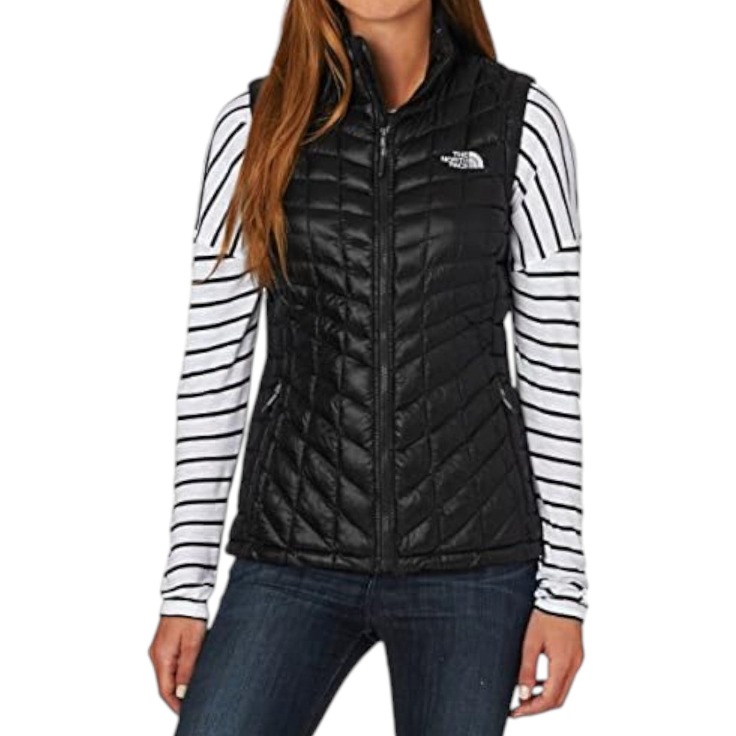 Women's Quilted Vest,Black