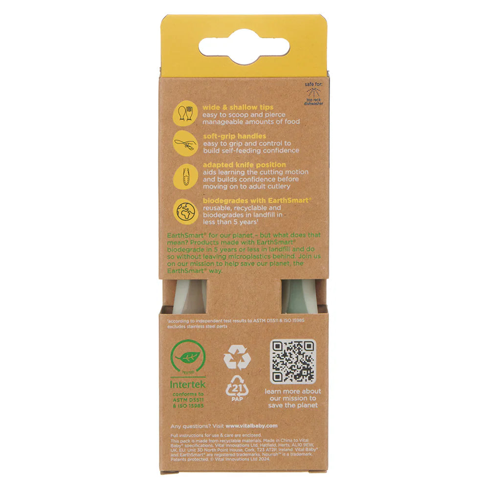 Vital Baby Nourish big kid cutlery 3pk - natural