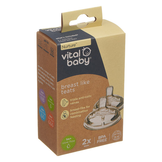 Vital Baby - Nuture Breast Like Teats - Slow Flow 2pack
