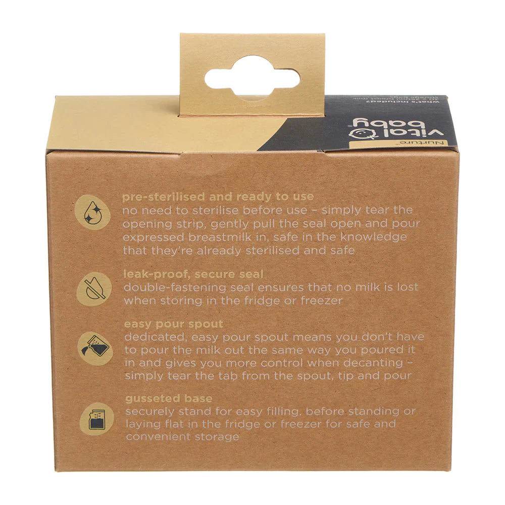 Vital Baby Nurture easy pour breast milk storage bags 30pk