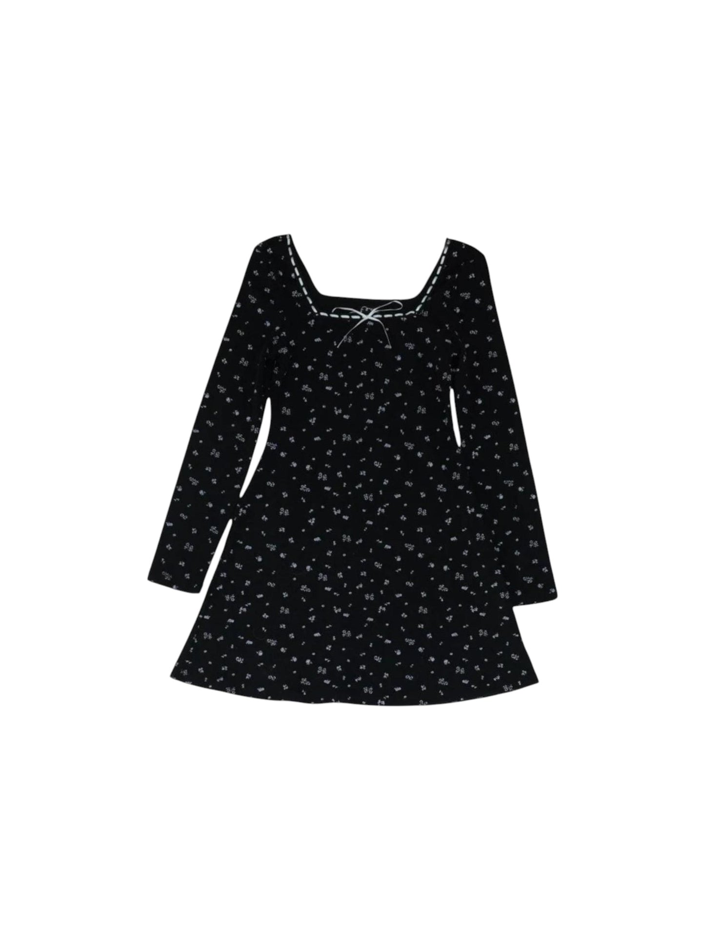 Kids Girl's Floral Printed Dress,Black