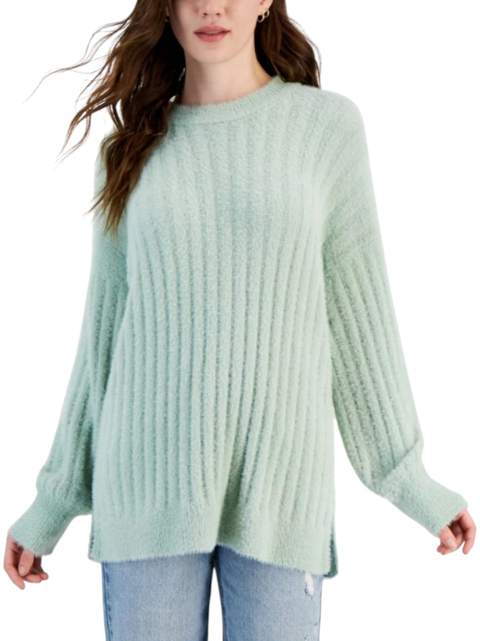 Women's Knitted Sweaters,Aqua