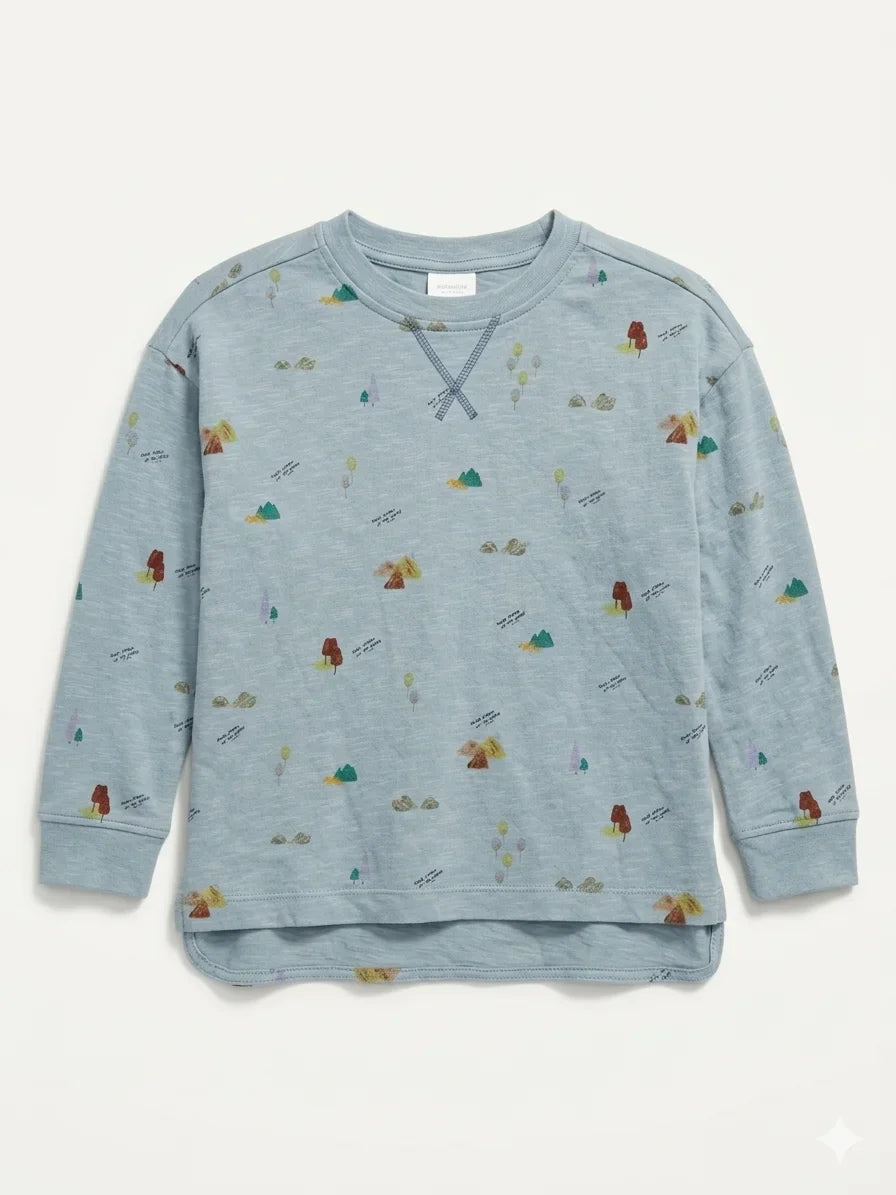 Zara Boy's Light Blue Printed Blouse | Zara In Lebanon