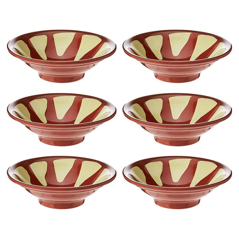 Phoenix 6-Pcs Melamine Traditional Bowl for Serving foul 17cm
