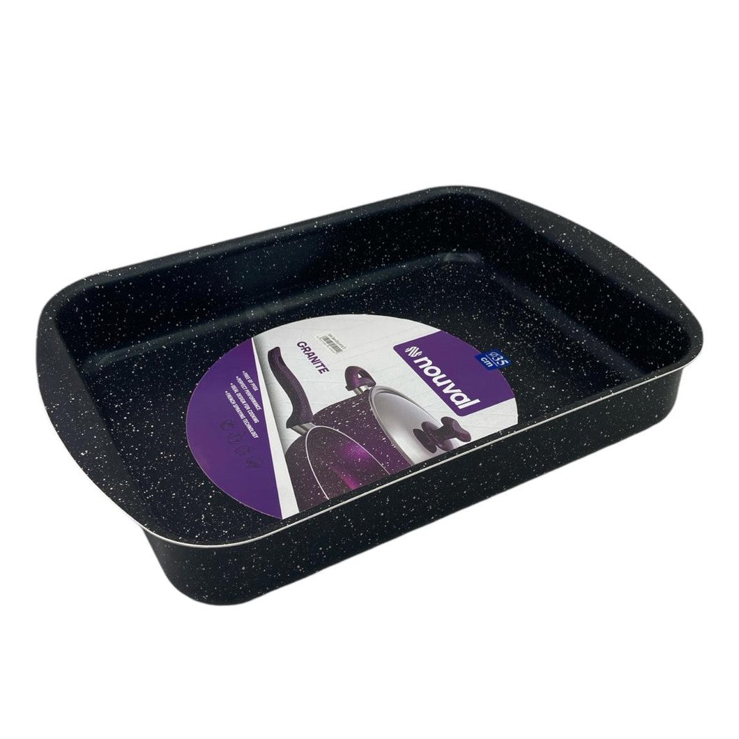 Black Granite Nouval Rectangular Oven Tray 35 cm