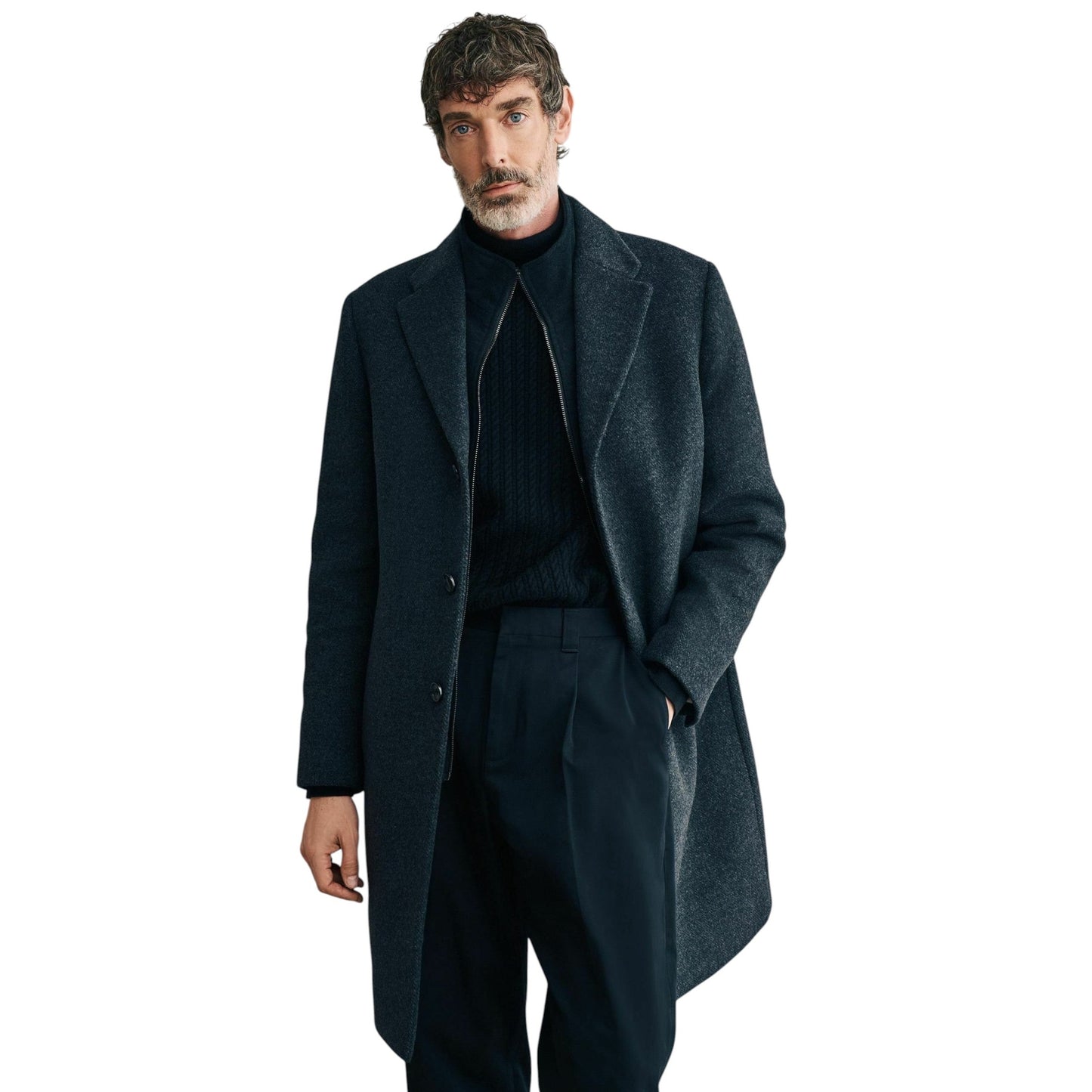 Men's Plain Classic Jacket,Navy
