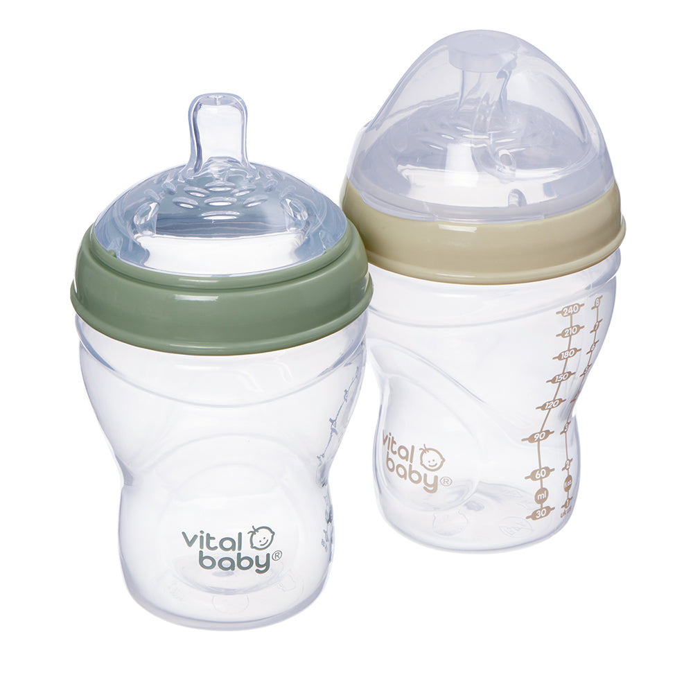 Vital Baby - Nuture Breast Like Bottle 240ML - 2pack