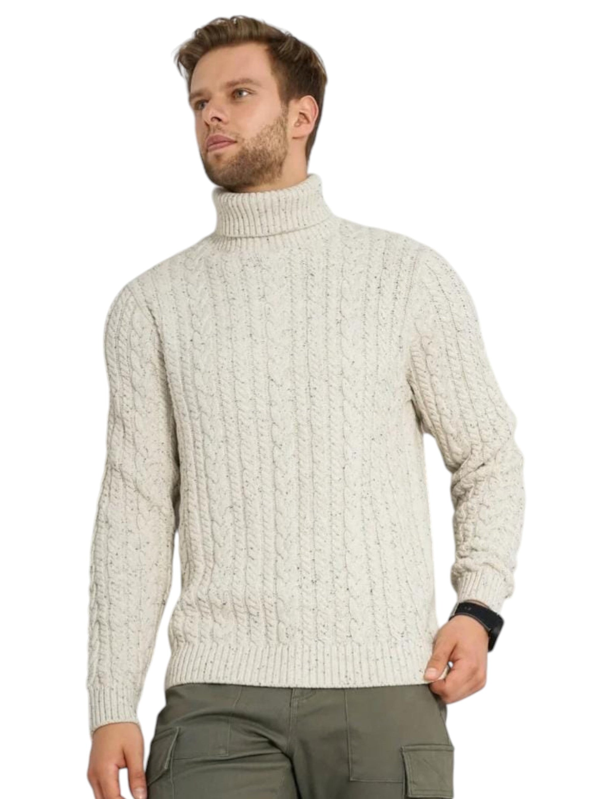 Men's Knitted Sweaters,Cream