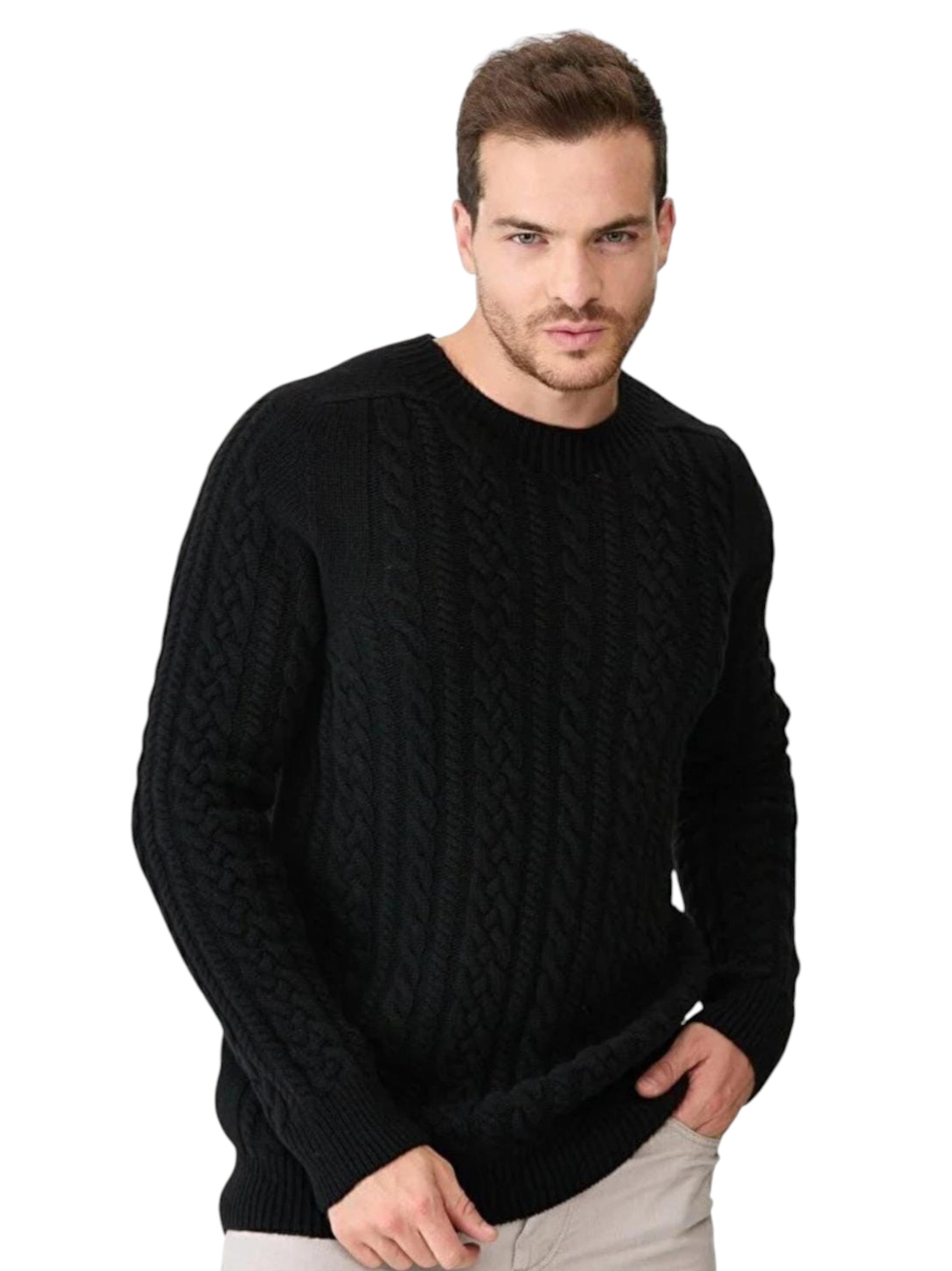 Men's Knitted Sweaters,Black