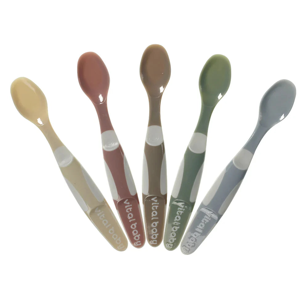Vital Baby Nourish start weaning spoons 5pk - natural