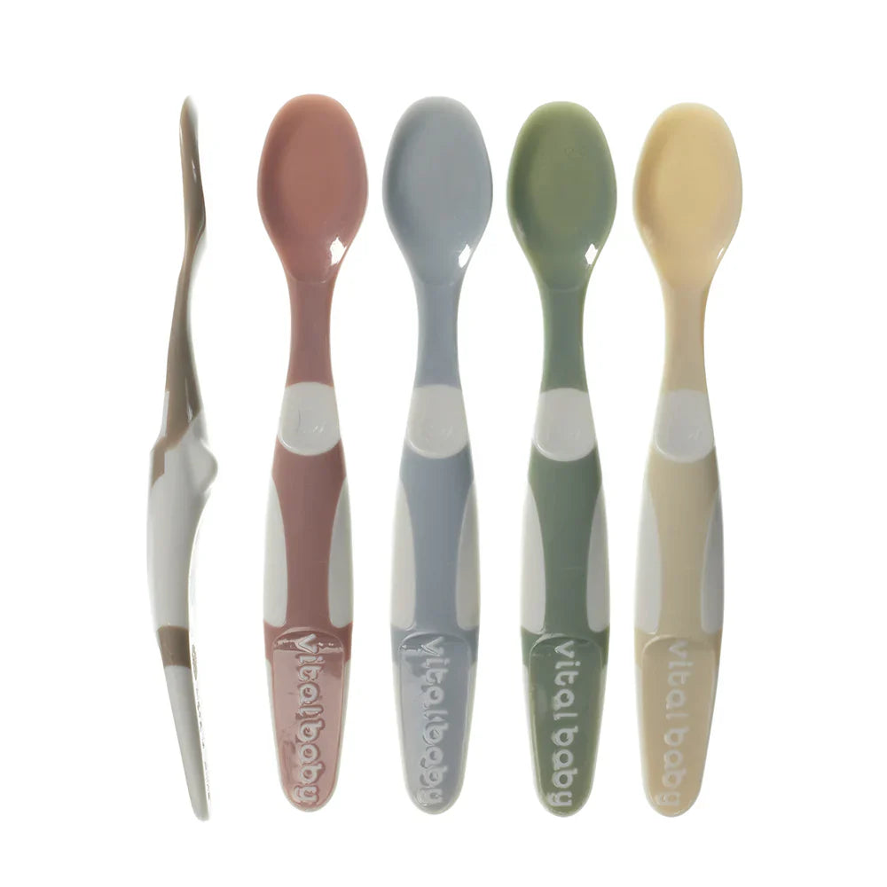Vital Baby Nourish start weaning spoons 5pk - natural