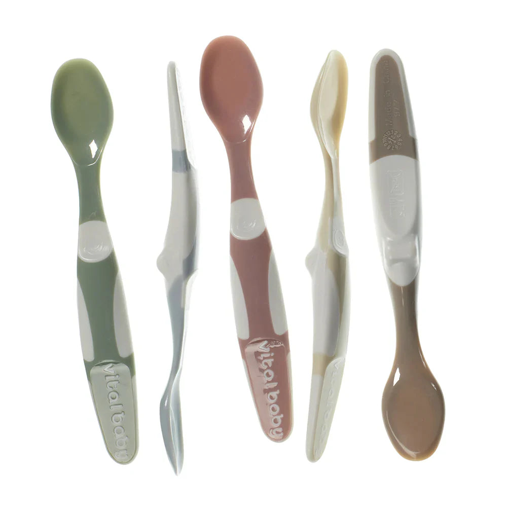 Vital Baby Nourish start weaning spoons 5pk - natural