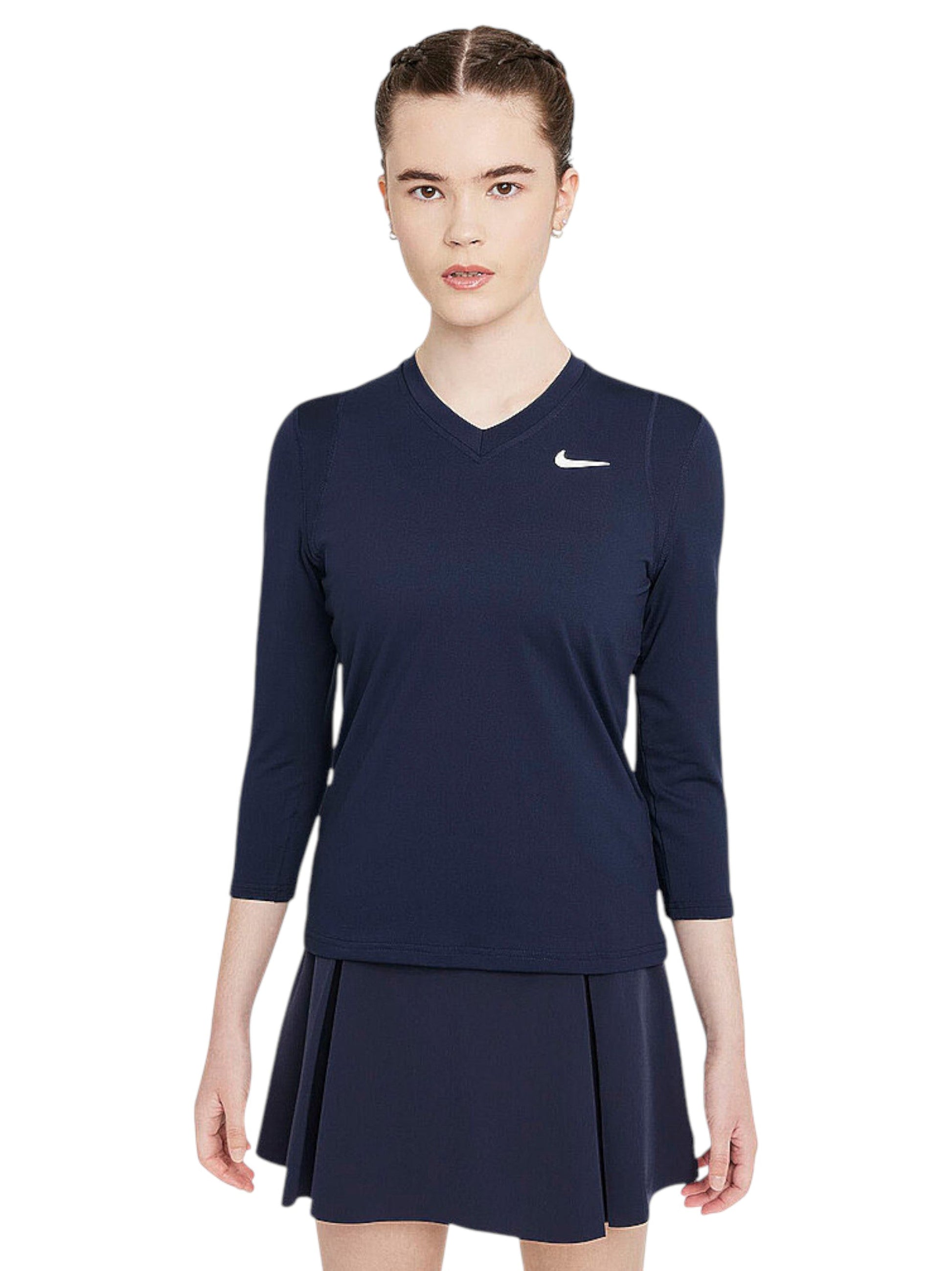 Women's Plain Solid Sport Top,Navy