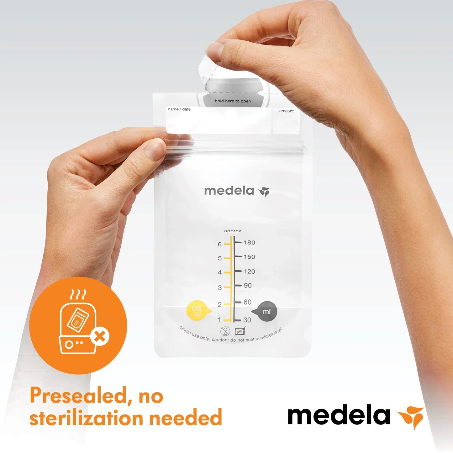 Medela Breastmilk Storage Bags 25 Pcs Double Seal