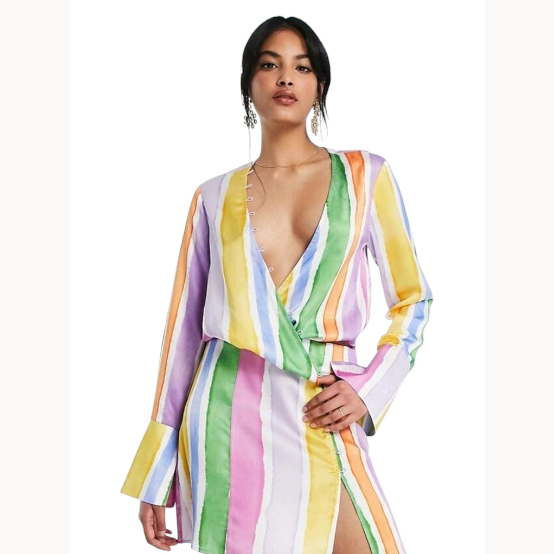 Women's Colorblocked Dress,Multi