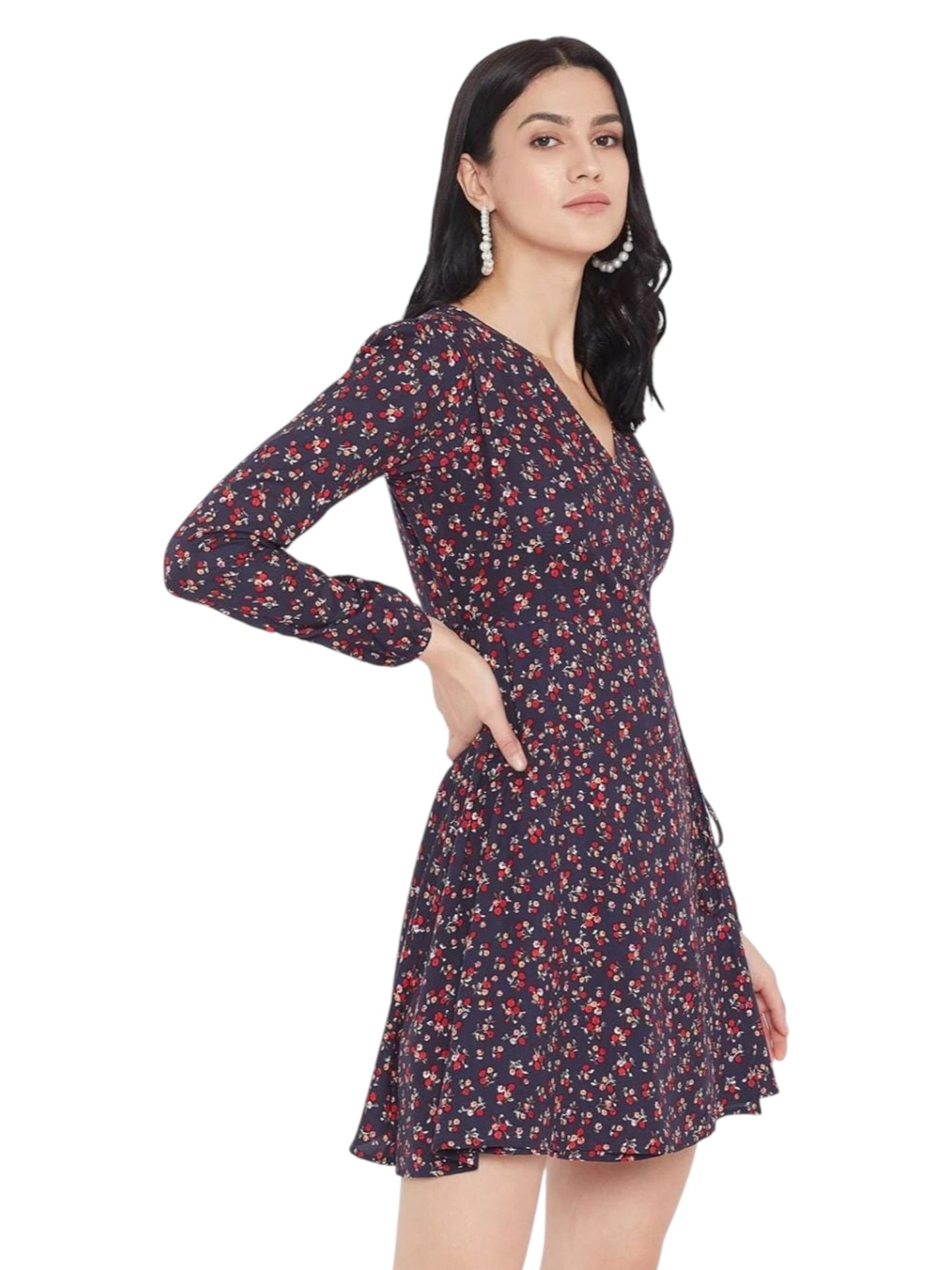 Women's Floral Printed Dress,Multi