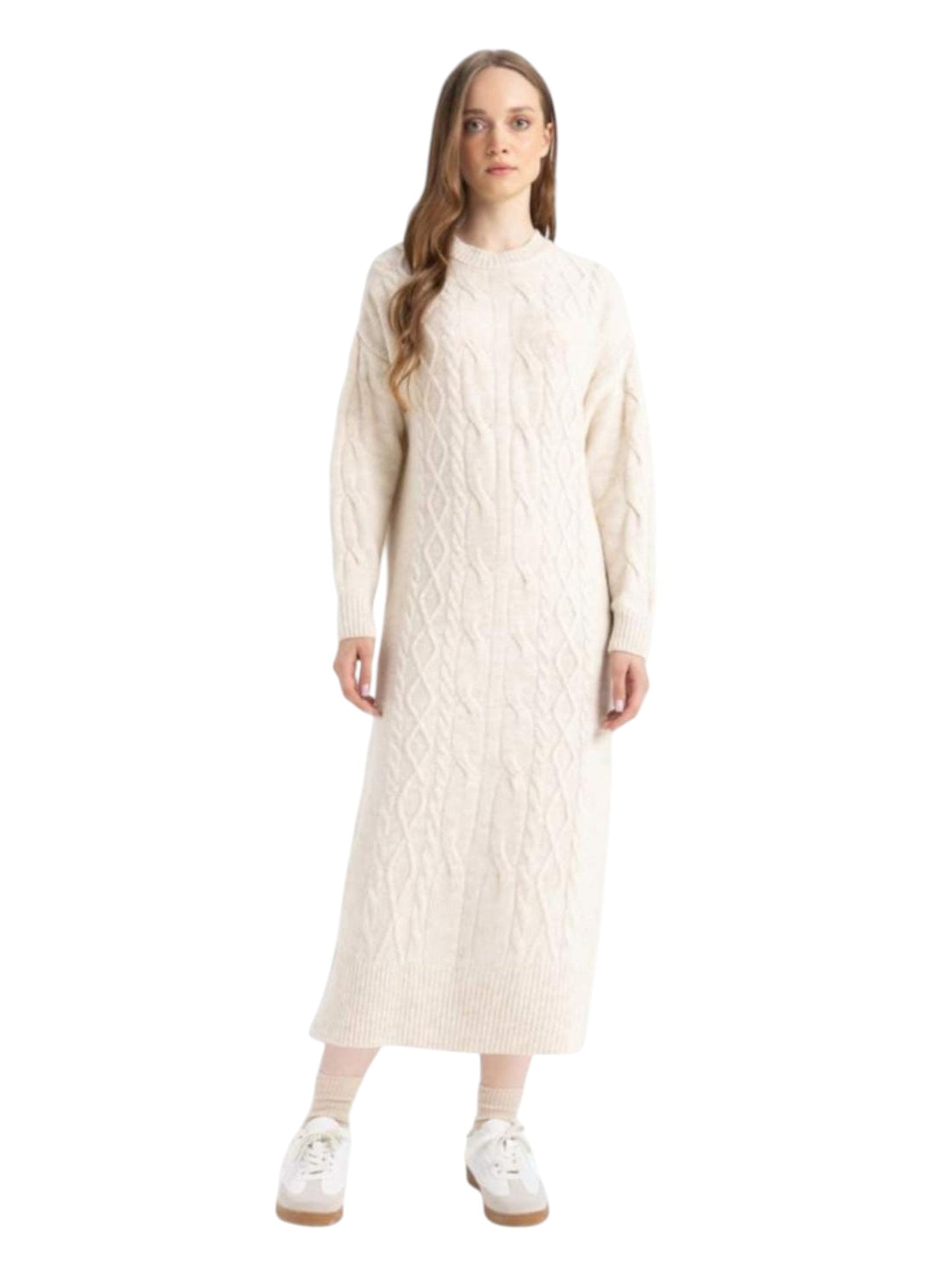 Women's Knitted Dress,White