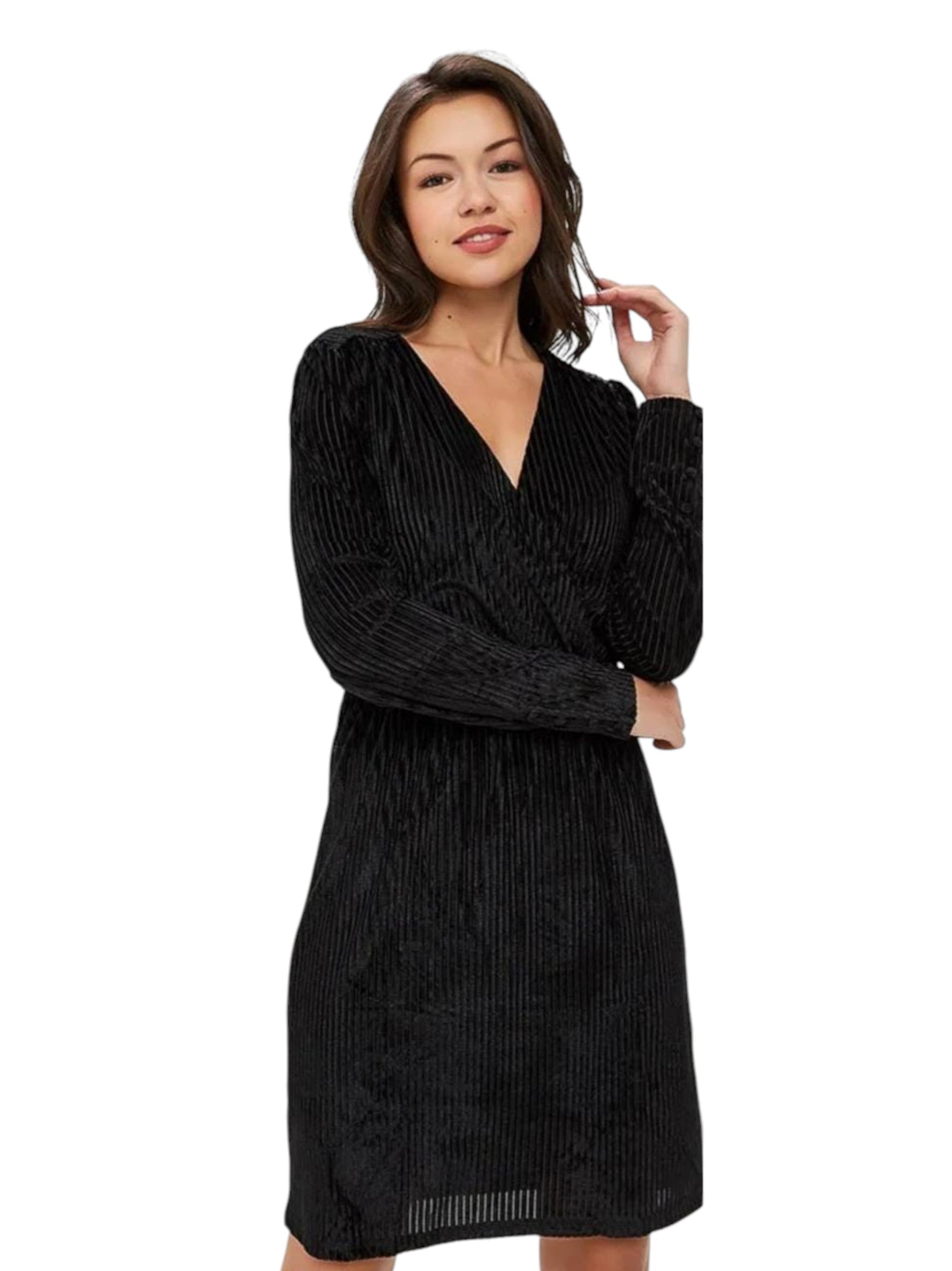 Women's Ribbed Dress,Black