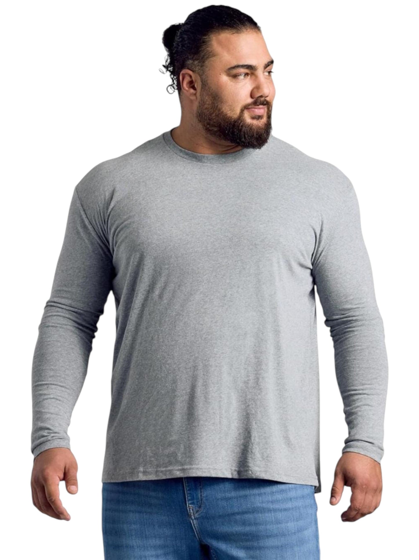 Men's Plain Solid Casual Top,Light Grey