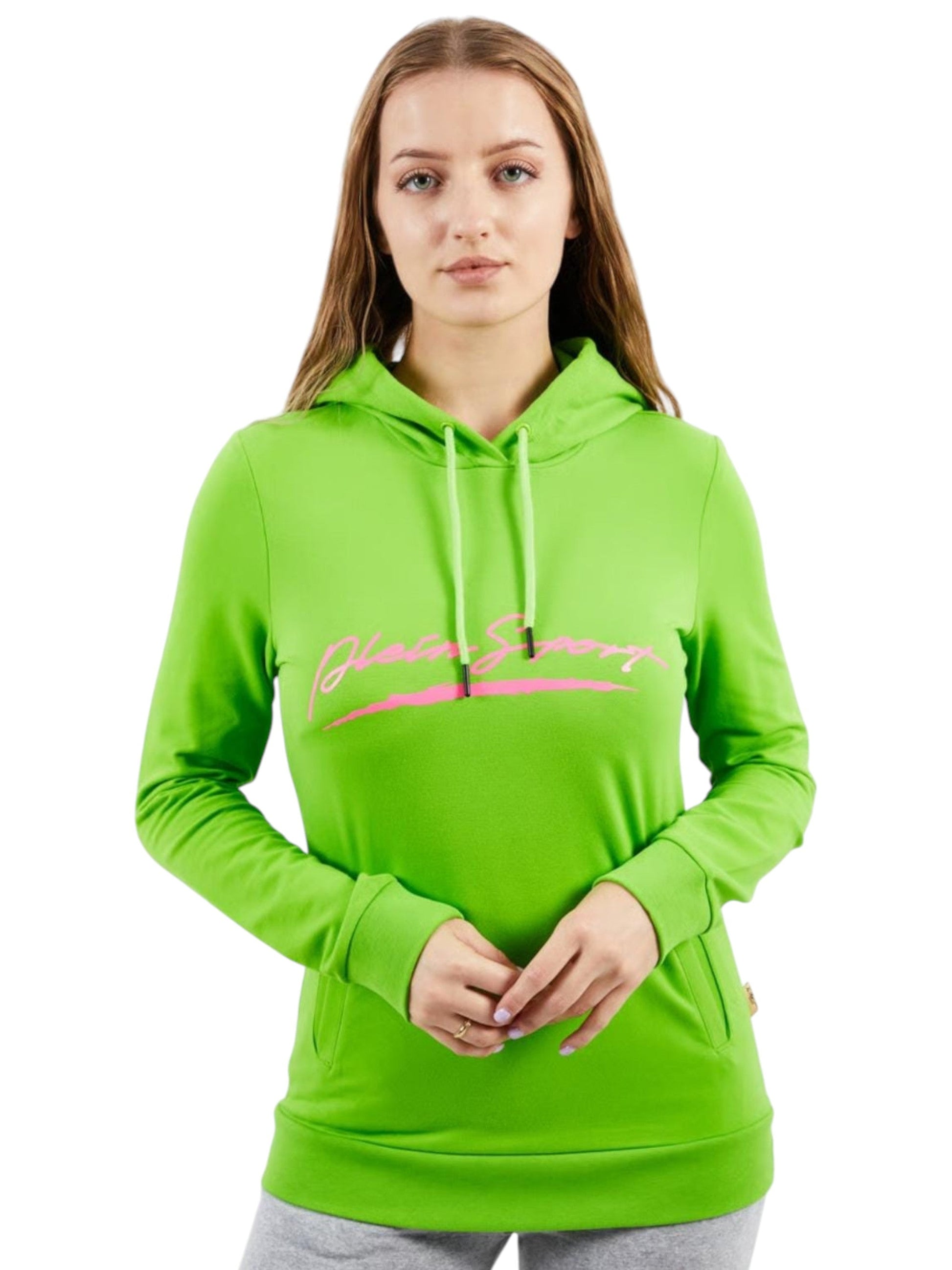 Women's Brand Logo Printed Hoodie,Light Green